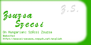 zsuzsa szecsi business card